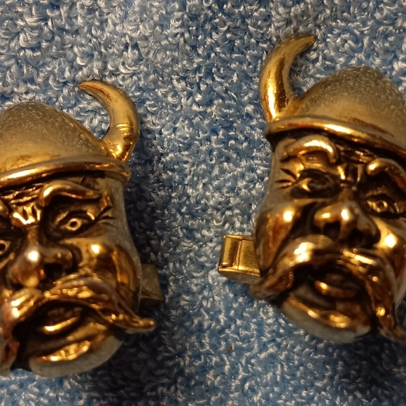 Vikings ! Vintage, excellent condition Swank cufflinks - Picture 2 of 3